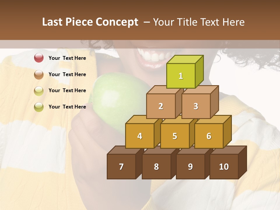 Cheerful Beautiful Teenager PowerPoint Template