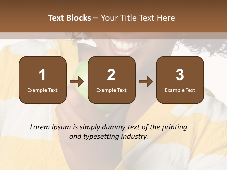 Cheerful Beautiful Teenager PowerPoint Template