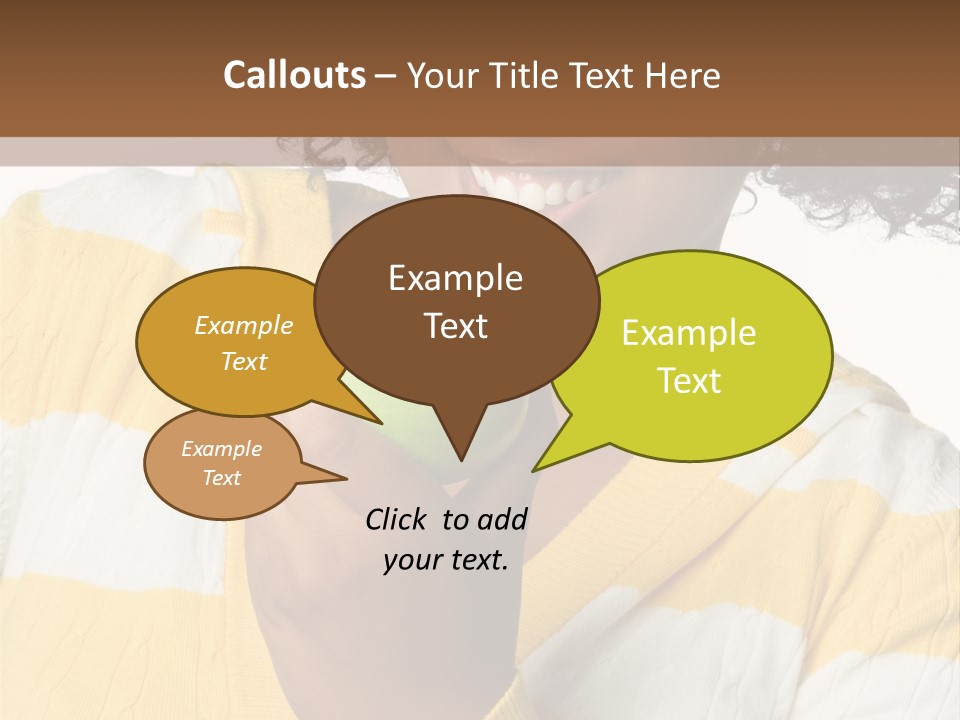 Cheerful Beautiful Teenager PowerPoint Template