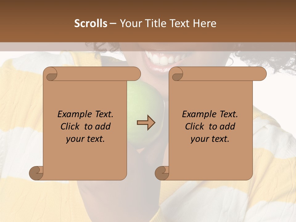 Cheerful Beautiful Teenager PowerPoint Template