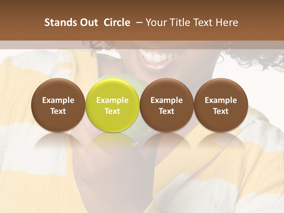 Cheerful Beautiful Teenager PowerPoint Template