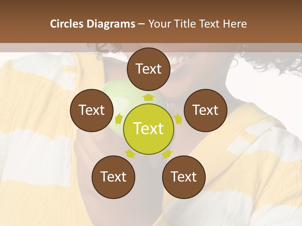 Cheerful Beautiful Teenager PowerPoint Template