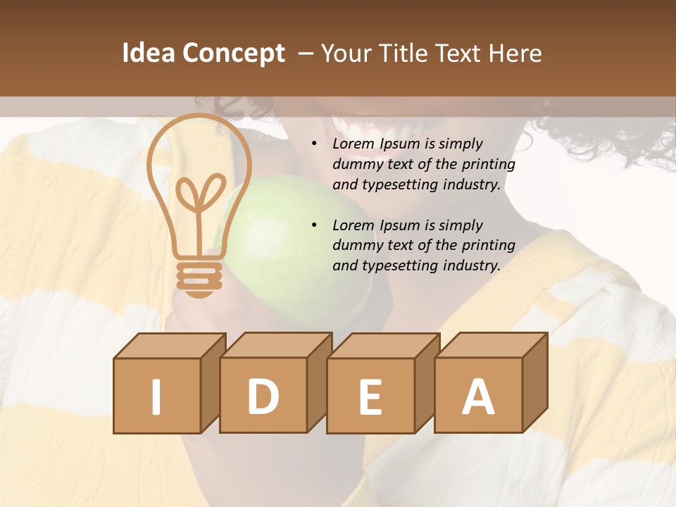 Cheerful Beautiful Teenager PowerPoint Template