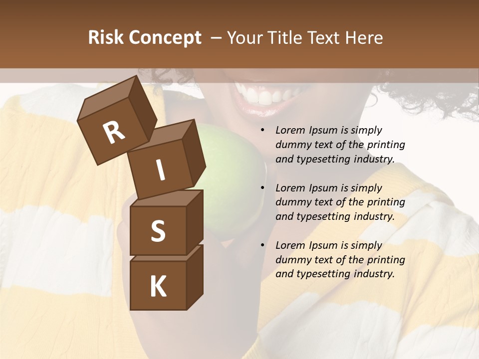 Cheerful Beautiful Teenager PowerPoint Template