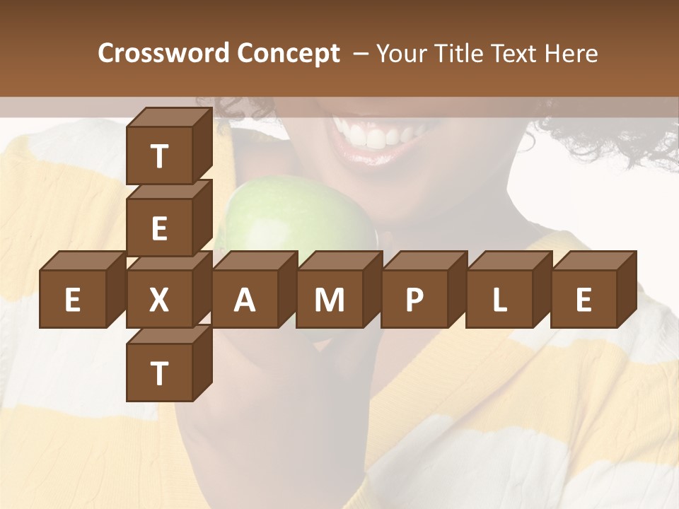 Cheerful Beautiful Teenager PowerPoint Template