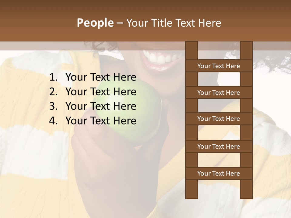 Cheerful Beautiful Teenager PowerPoint Template