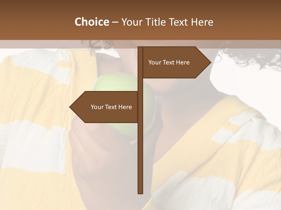 Cheerful Beautiful Teenager PowerPoint Template