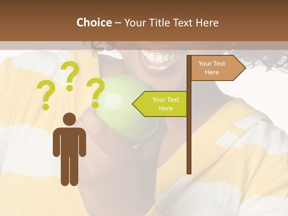 Cheerful Beautiful Teenager PowerPoint Template