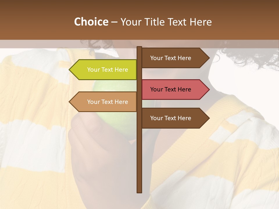 Cheerful Beautiful Teenager PowerPoint Template