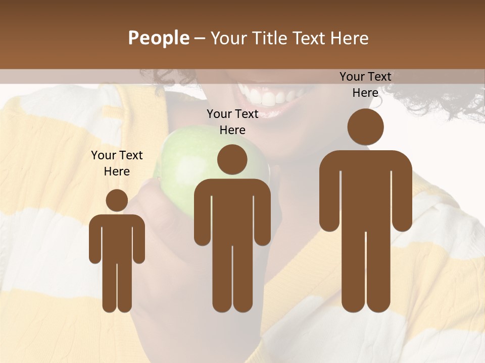 Cheerful Beautiful Teenager PowerPoint Template