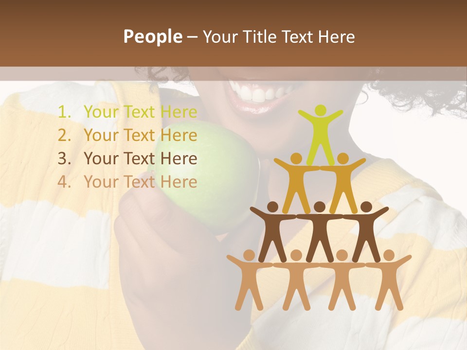 Cheerful Beautiful Teenager PowerPoint Template