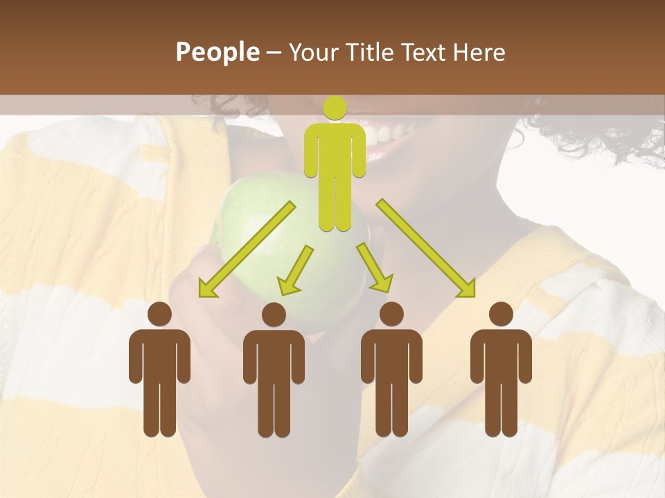 Cheerful Beautiful Teenager PowerPoint Template