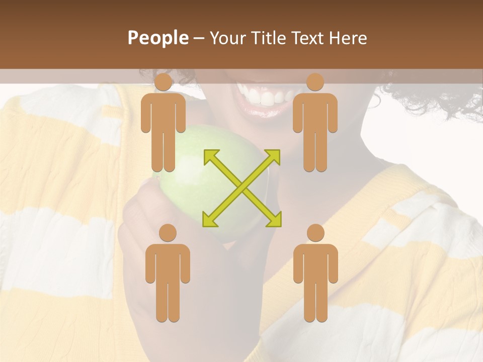 Cheerful Beautiful Teenager PowerPoint Template