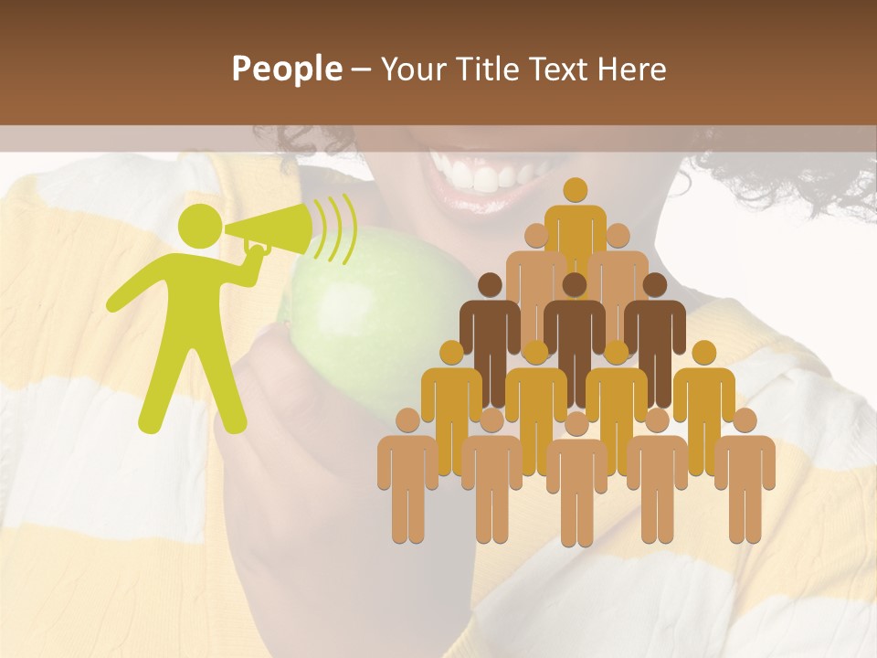 Cheerful Beautiful Teenager PowerPoint Template