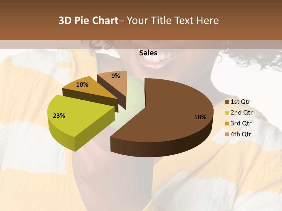 Cheerful Beautiful Teenager PowerPoint Template