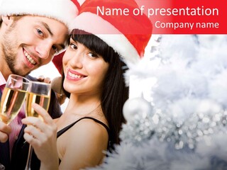 Christmas Sparkling Wife PowerPoint Template