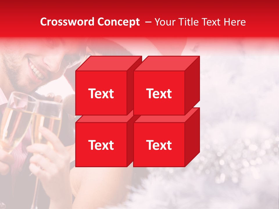 Christmas Sparkling Wife PowerPoint Template