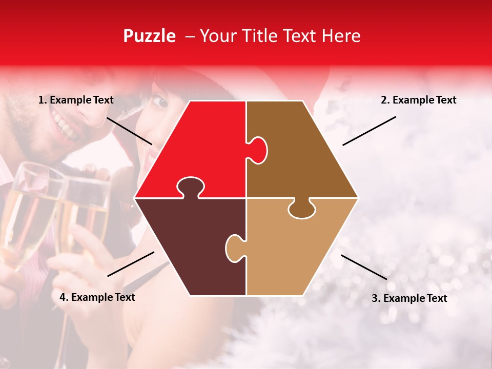 Christmas Sparkling Wife PowerPoint Template