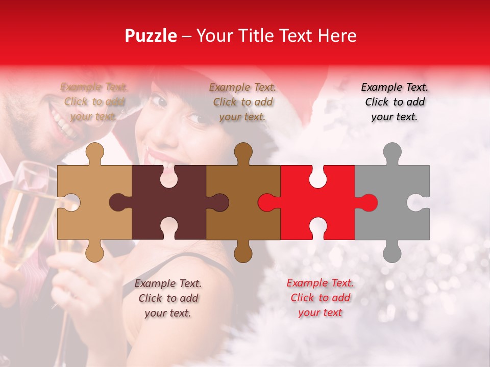 Christmas Sparkling Wife PowerPoint Template