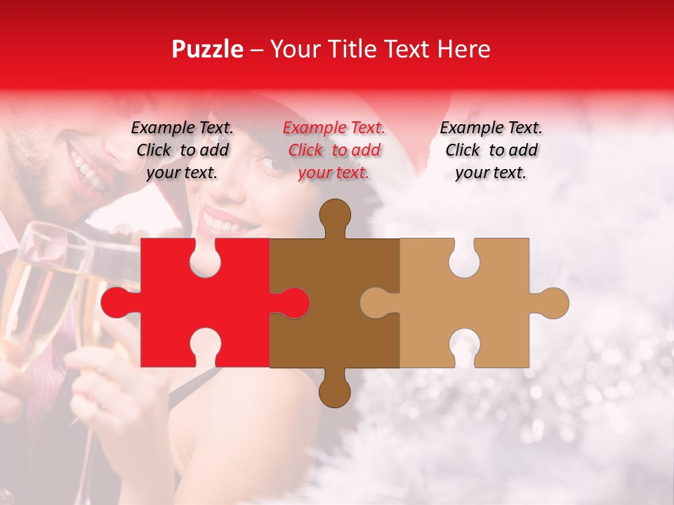 Christmas Sparkling Wife PowerPoint Template