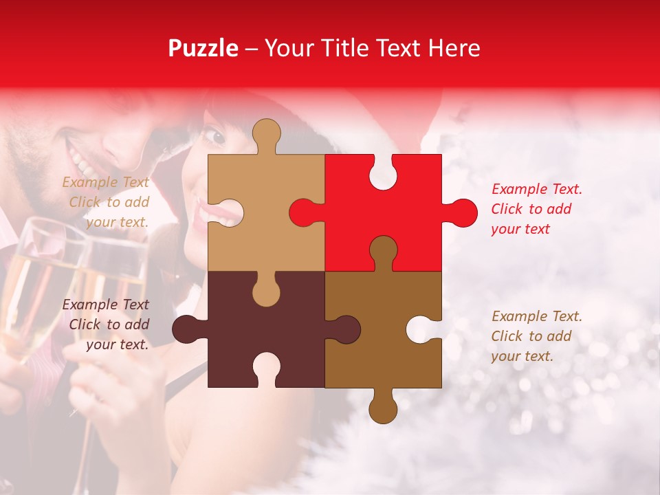 Christmas Sparkling Wife PowerPoint Template