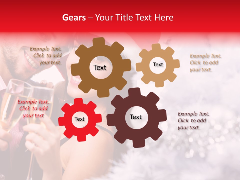 Christmas Sparkling Wife PowerPoint Template