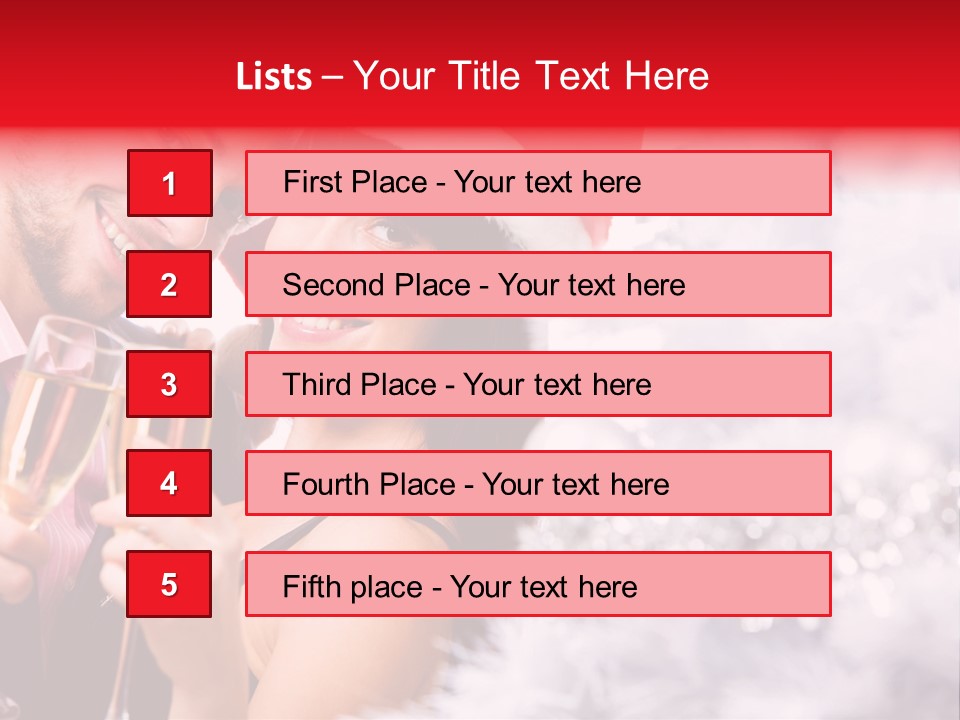 Christmas Sparkling Wife PowerPoint Template
