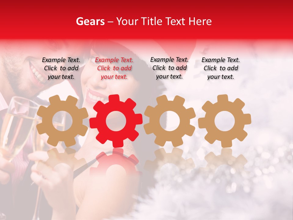 Christmas Sparkling Wife PowerPoint Template
