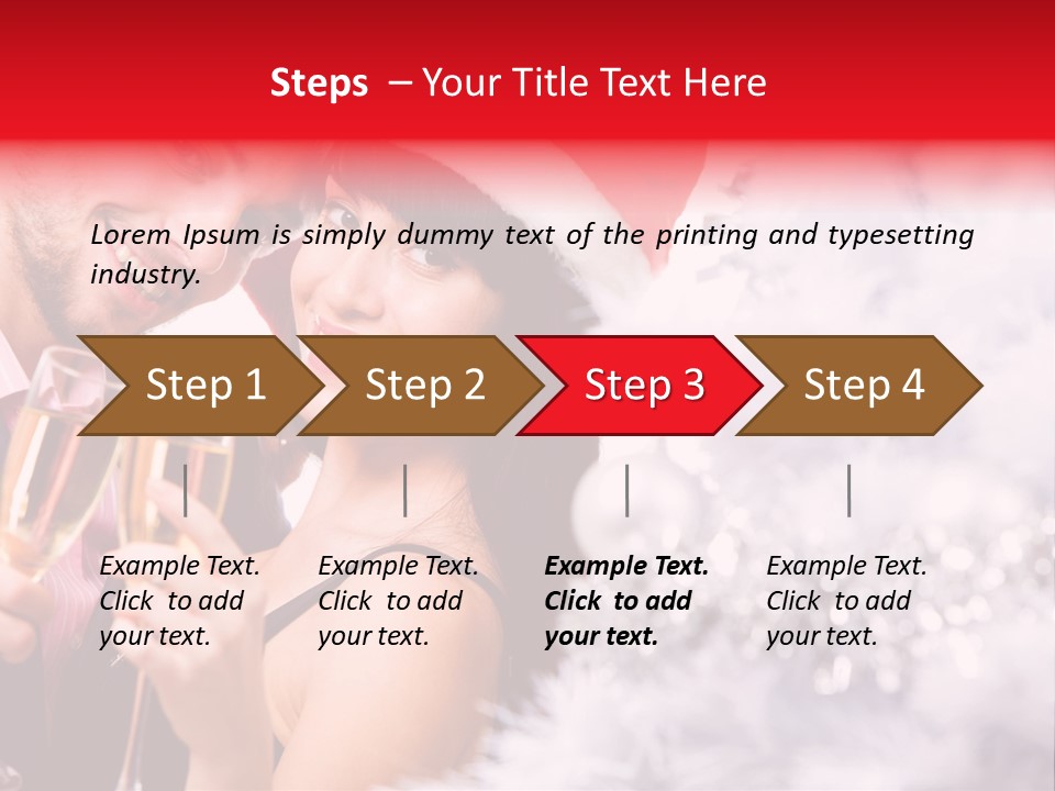 Christmas Sparkling Wife PowerPoint Template