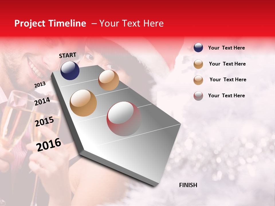 Christmas Sparkling Wife PowerPoint Template