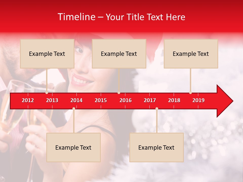 Christmas Sparkling Wife PowerPoint Template