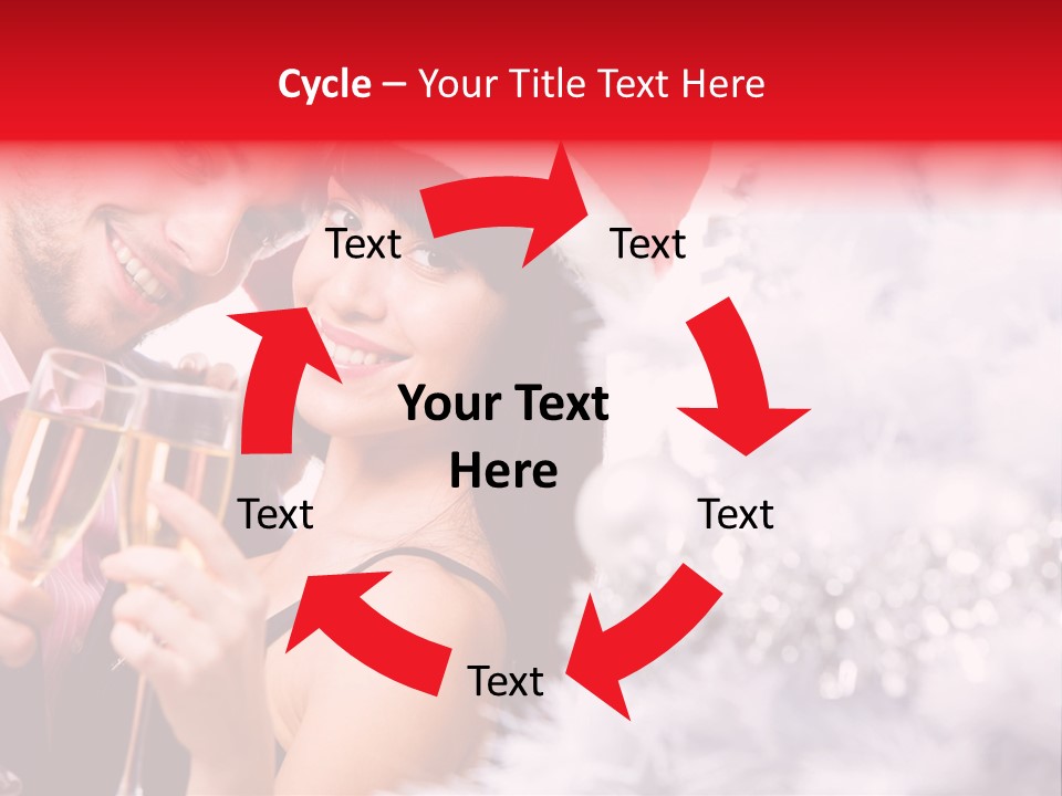 Christmas Sparkling Wife PowerPoint Template