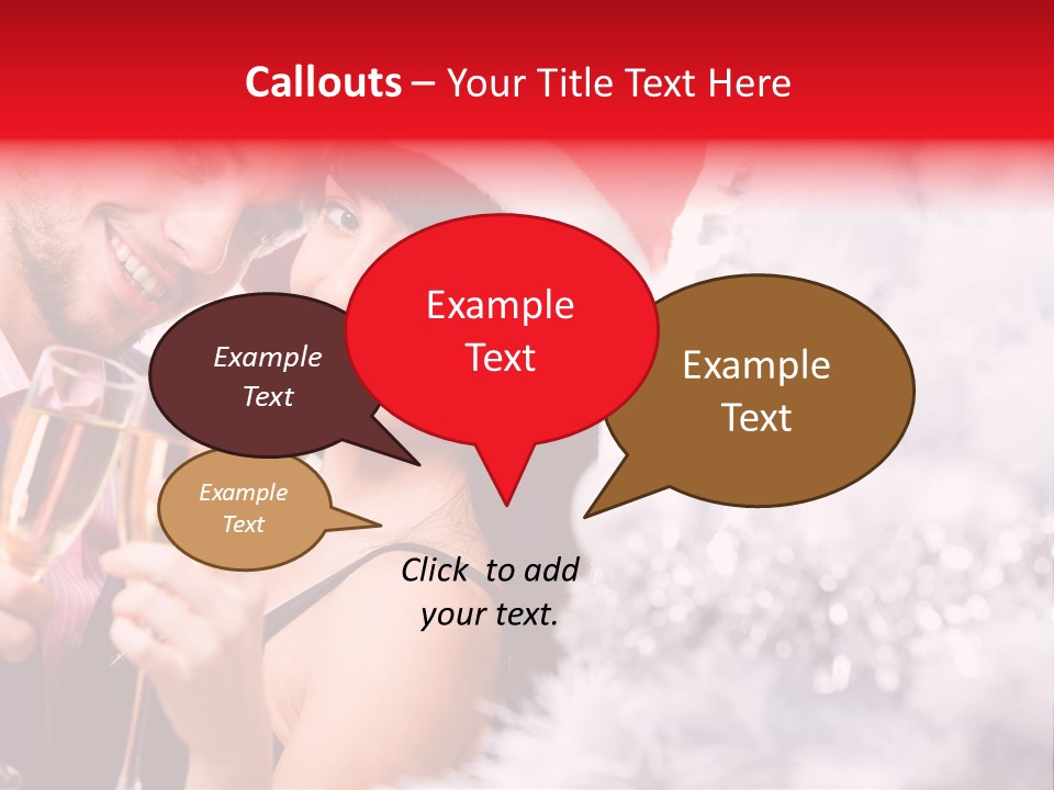 Christmas Sparkling Wife PowerPoint Template