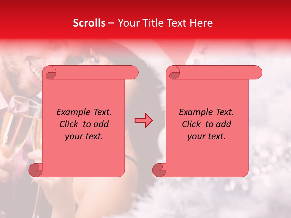 Christmas Sparkling Wife PowerPoint Template