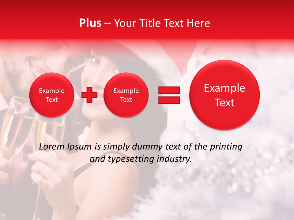 Christmas Sparkling Wife PowerPoint Template