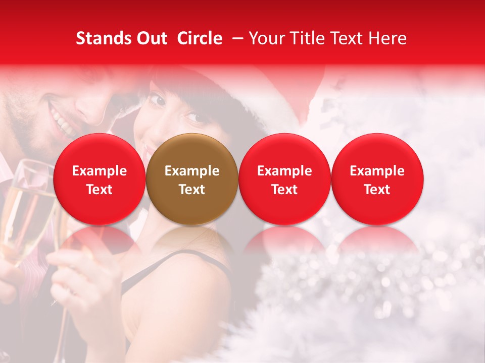 Christmas Sparkling Wife PowerPoint Template