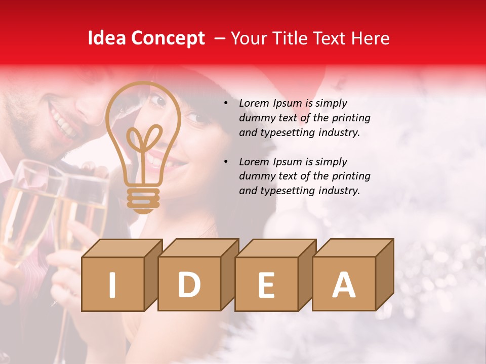 Christmas Sparkling Wife PowerPoint Template