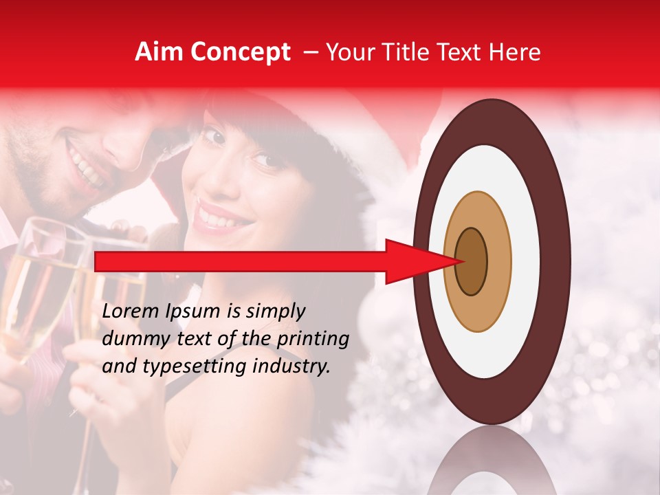 Christmas Sparkling Wife PowerPoint Template