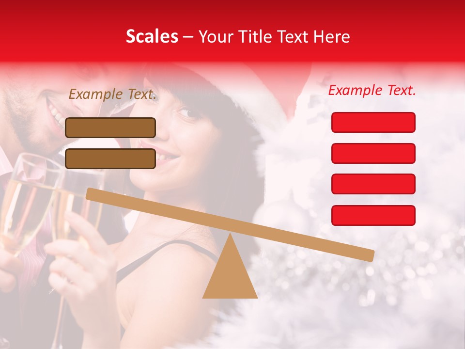 Christmas Sparkling Wife PowerPoint Template