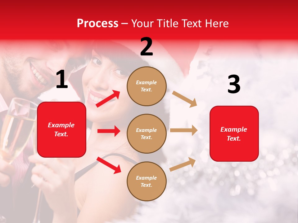 Christmas Sparkling Wife PowerPoint Template