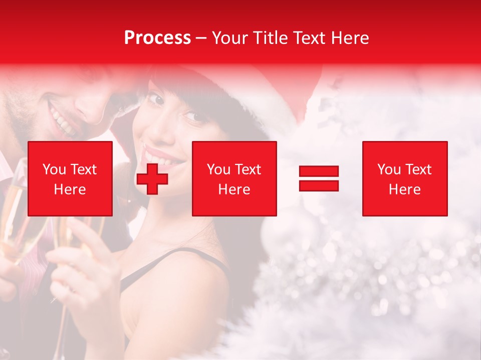 Christmas Sparkling Wife PowerPoint Template