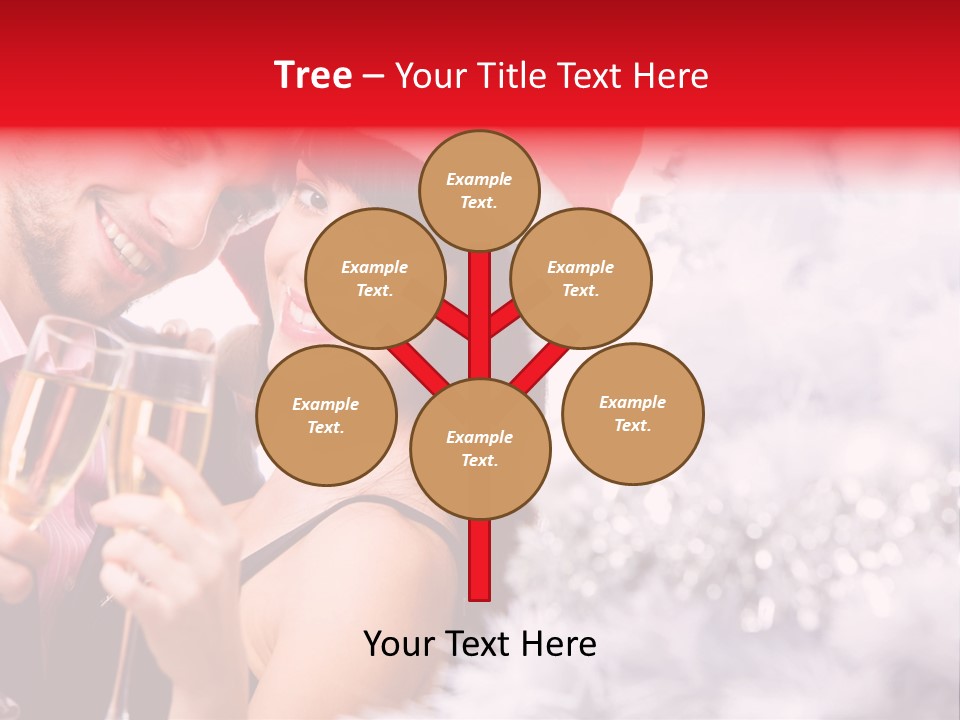 Christmas Sparkling Wife PowerPoint Template