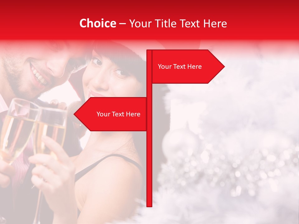 Christmas Sparkling Wife PowerPoint Template