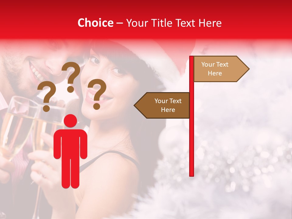 Christmas Sparkling Wife PowerPoint Template
