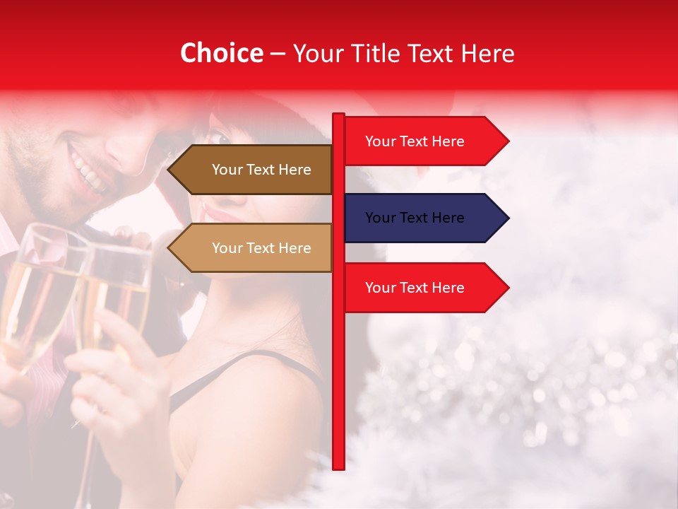 Christmas Sparkling Wife PowerPoint Template