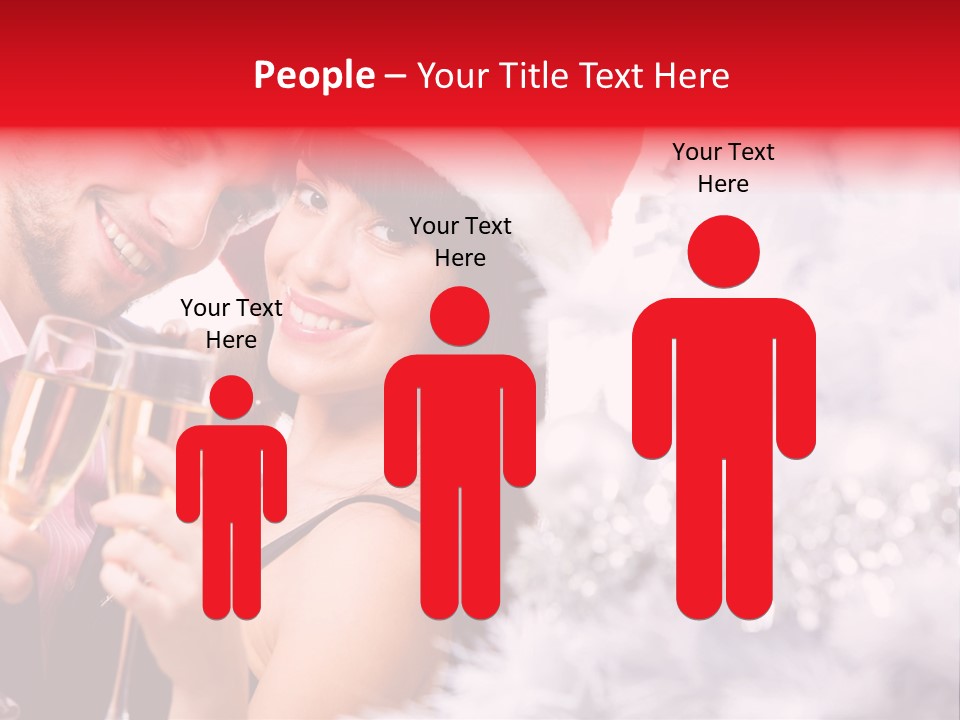 Christmas Sparkling Wife PowerPoint Template