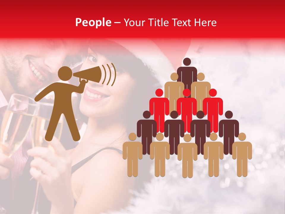 Christmas Sparkling Wife PowerPoint Template