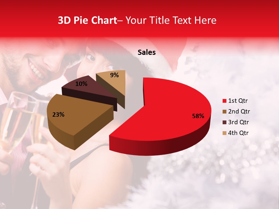 Christmas Sparkling Wife PowerPoint Template