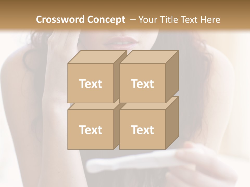 A Woman Sitting On The Floor Looking At Her Cell Phone PowerPoint Template