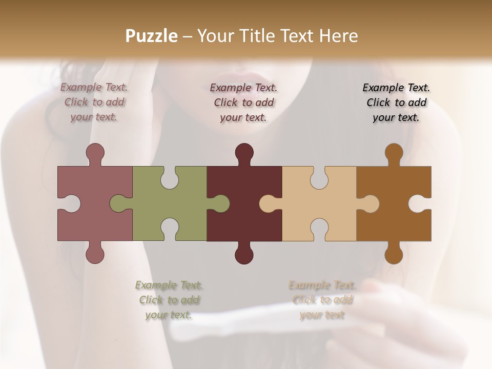 A Woman Sitting On The Floor Looking At Her Cell Phone PowerPoint Template